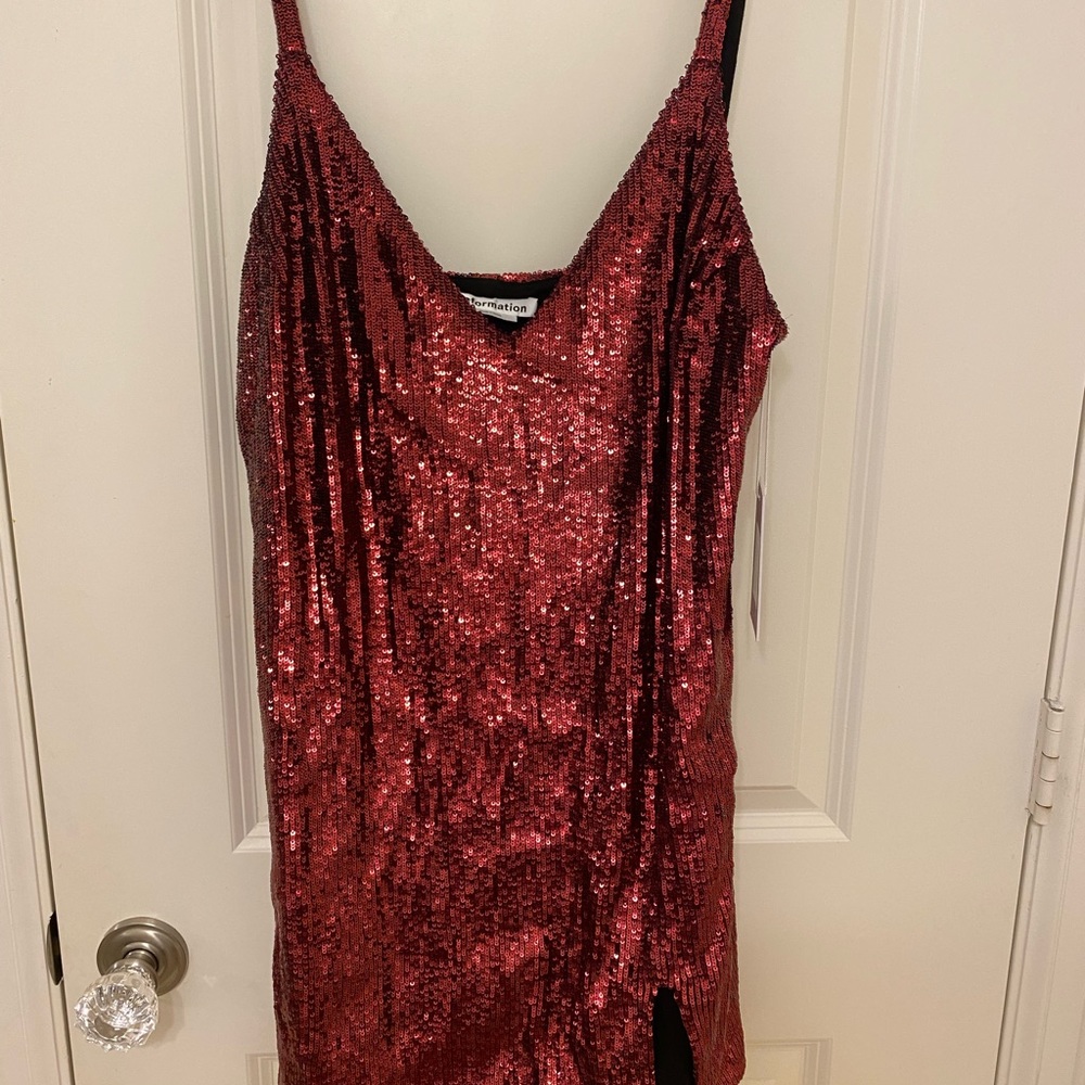 Reformation Jimmy dress red size L NWT